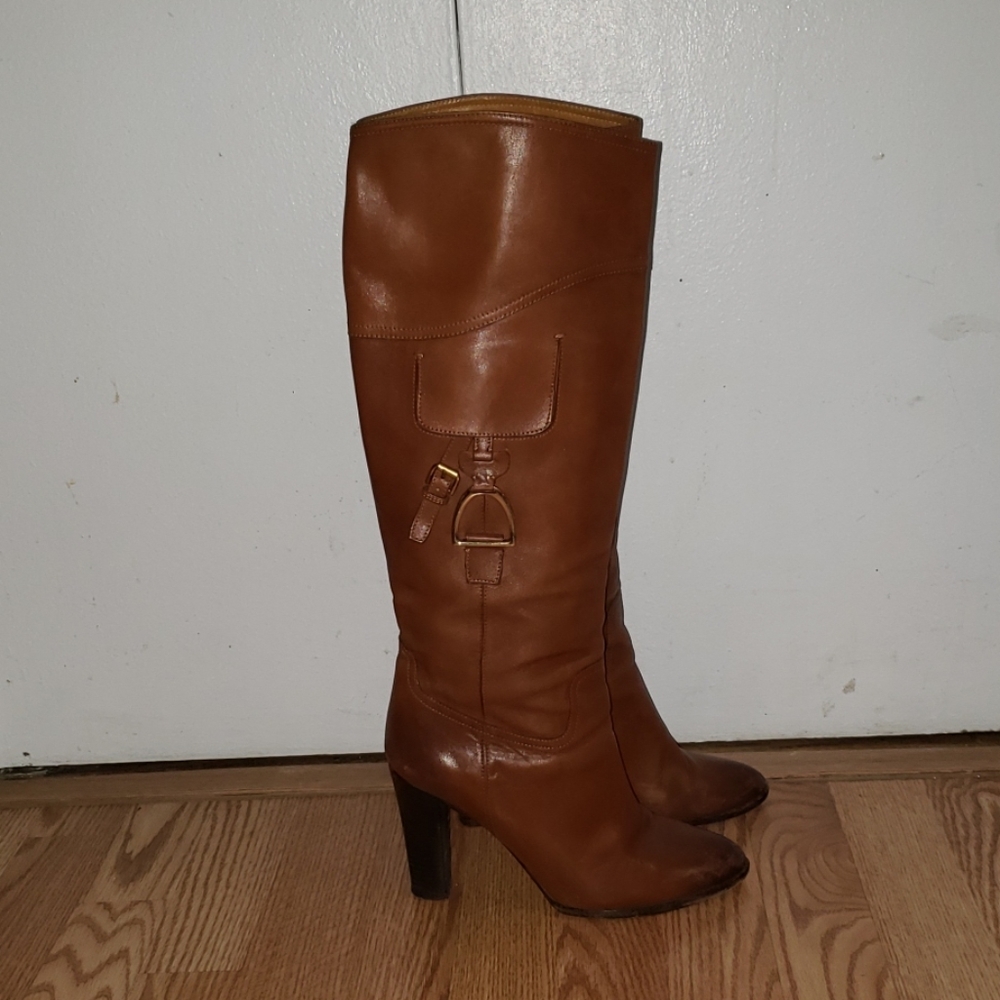 Ralph Lauren Collection to the knee boots